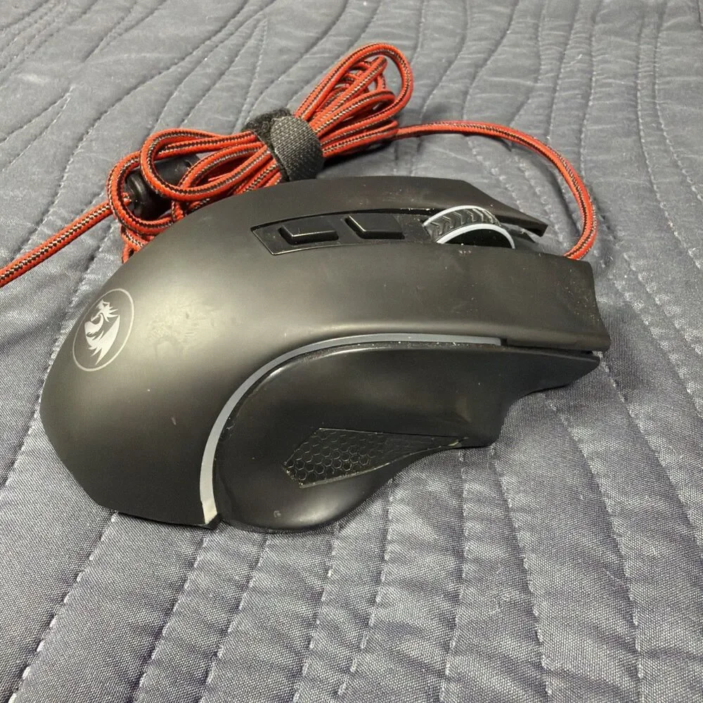 Redragon M601BA RGB Wired Gaming Mouse 7200 DPI USB Tested & Working PC